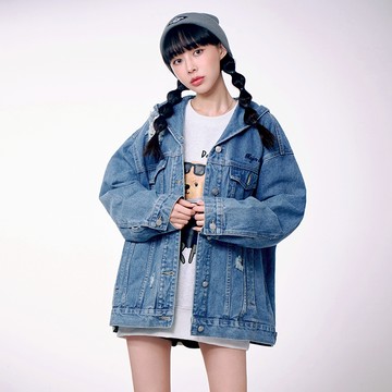 【MAJOR MADE】破損感連帽牛仔外套