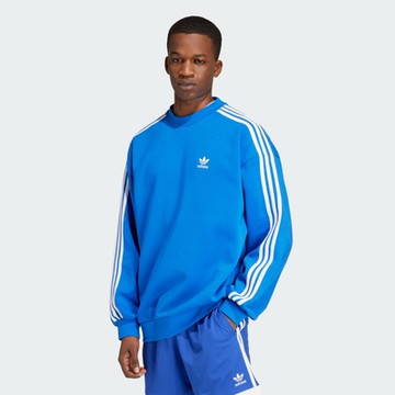 adidas 愛迪達 長袖上衣 男款 大學T 運動 亞規 Oversize crew 藍 IZ2479
