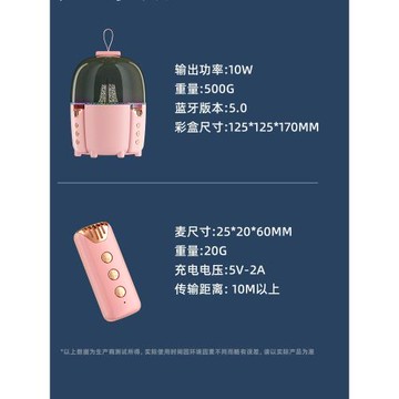 手提藍牙音箱雙無線話筒麥克風全民K歌戶內外KTV氛圍燈廣場舞音箱