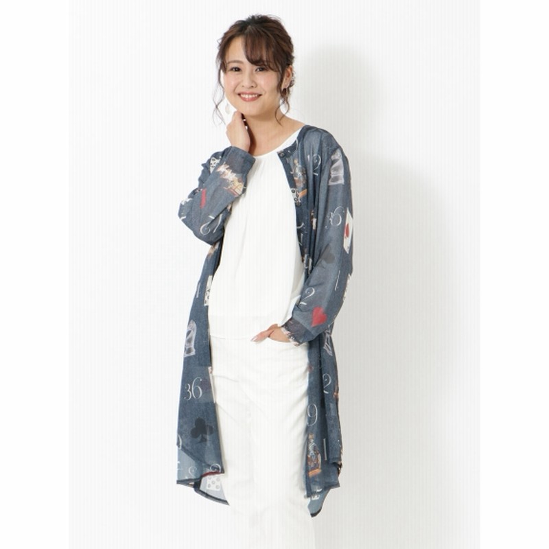 大きいサイズ 3 8l アリス柄ロングカーディガン 大きいサイズ レディース 大きいサイズ トップス チュニック レディース 通販 Lineポイント最大10 0 Get Lineショッピング