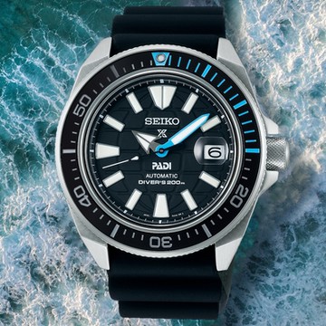 SEIKO精工 Prospex PADI陶瓷圈武士200米潛水機械錶-43.8mm(4R35-03W0I/SRPG21K1)