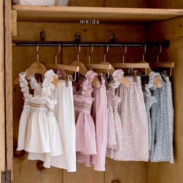 mkids 夏日花園涼爽套裝｜泡泡紗 兒童套裝 女童上衣 兒童長褲 寶寶套裝 嬰兒上衣 兒童上衣 韓國童裝