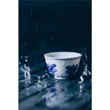 東門茶事【學古】青花百財杯 中式小茶杯客杯40cc 6枚一套禮盒