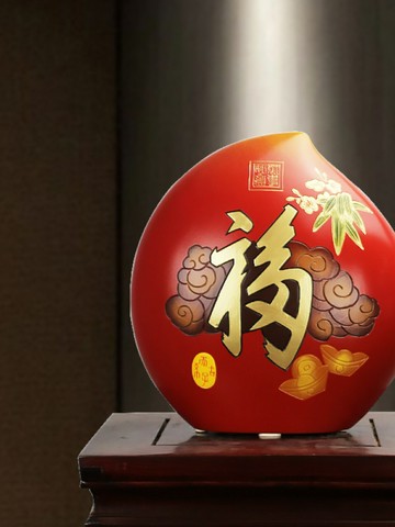 祝壽禮品家居裝飾品招財工藝品擺件家玄關福祿送賀壽老人生日禮物