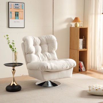 意式米蘭雲朵轉椅沙發旋轉羽絨單椅懶人沙發椅 雙11全館免運