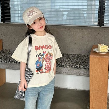 【女童T恤】 女童短袖 兒童短袖T恤 女童純棉上衣 女童夏裝 女童寬鬆上衣 女童內搭上衣 兒童百搭上衣 女童春夏裝