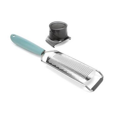 《Luigi Ferrero》Norsk壓器+止滑起司檸檬刨絲器(湖水綠2mm)