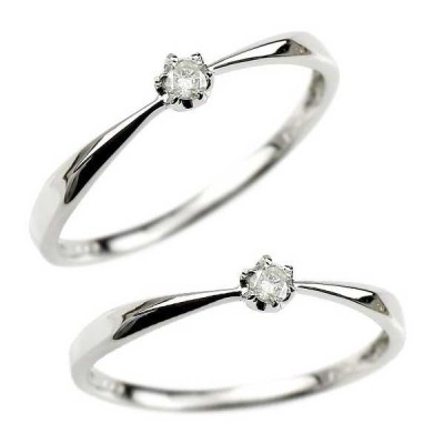 プラチナ ペアリング ダイヤ ダイヤモンド 指輪 結婚指輪 一粒 pt900 リング ペアジュエリー | LINEショッピング