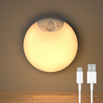 跨境無線智能LED人體感應小夜燈起夜床頭家用廁所走廊衣櫃小夜燈 鑫弘-數碼配件