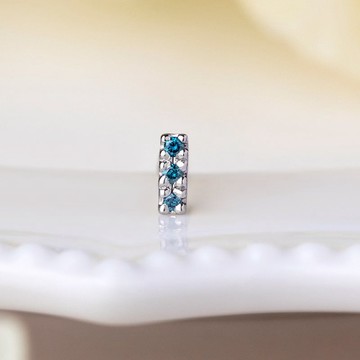 【Solo Earring】 【Second Earrings】 鉑金藍鑽單邊耳環