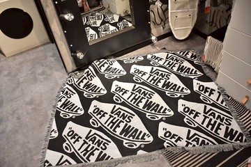 服裝店個性潮牌地毯床毯裝飾毯休閑毯炫酷VANS沙發毯潮流掛毯背景