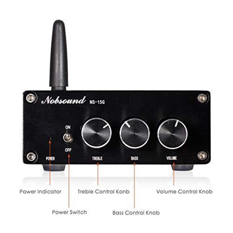 Nobsound NS-15G Mini Bluetooth デジタルアンプ HiFi ステレオ AMP