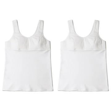 BASE ALPHA ESSENTIALS 女童款棉質運動背心 2件  85(S)  白色