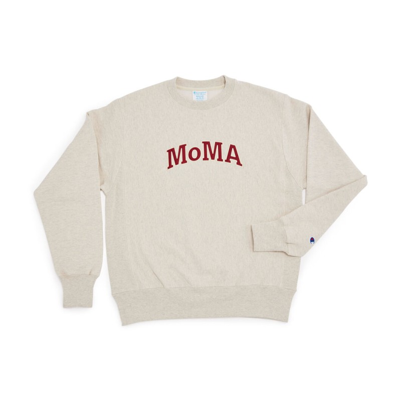 Champion クルーネックスウェットシャツ MoMA Edition オートミール L