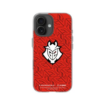 iPhone 16 Clear Case（相機按鈕） 透明 - G2 Esports - G2 - Red Pattern