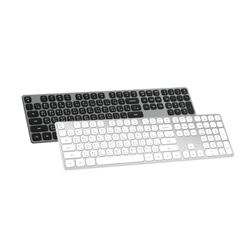 【獨家送MA09免電池無線滑鼠】K8 Windows專用 有線+藍牙+2.4G 充電式鍵盤 太空灰