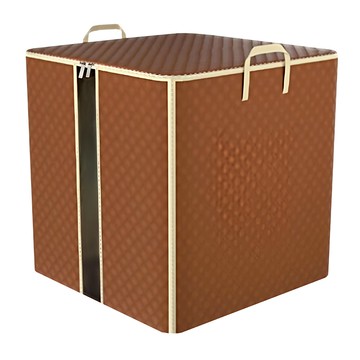 ANTIAN 無紡布大容量衣物收納袋/可折疊衣物收納包/衣櫃衣物防塵防潮衣物袋 180L  棕色  50 x 50 x 70cm  1個