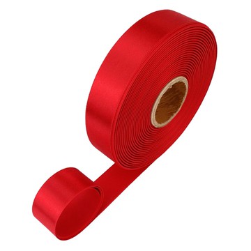 素色緞面禮物包裝緞帶 20mm  紅色  1個  45m