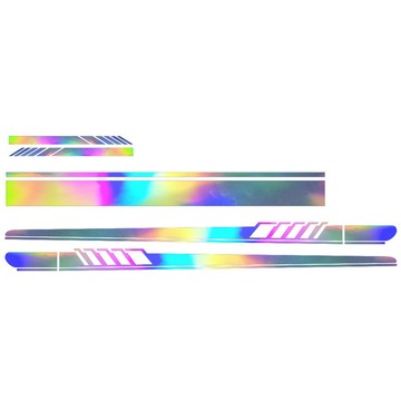 5 件反光條紋乙烯基汽車側貼汽車車身賽車運動貼花通用卡車 DIY 貼花貼紙裝飾 2026