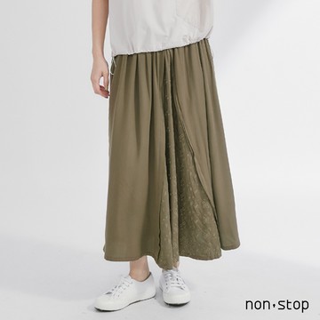non-stop 垂墜蕾絲拼接長裙-2色