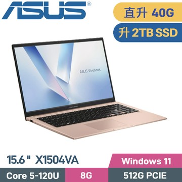 ASUS VivoBook 15 X1504VA-0591C120U (Core5-120U/8G+32G/2TB SSD/W11/15.6)特仕