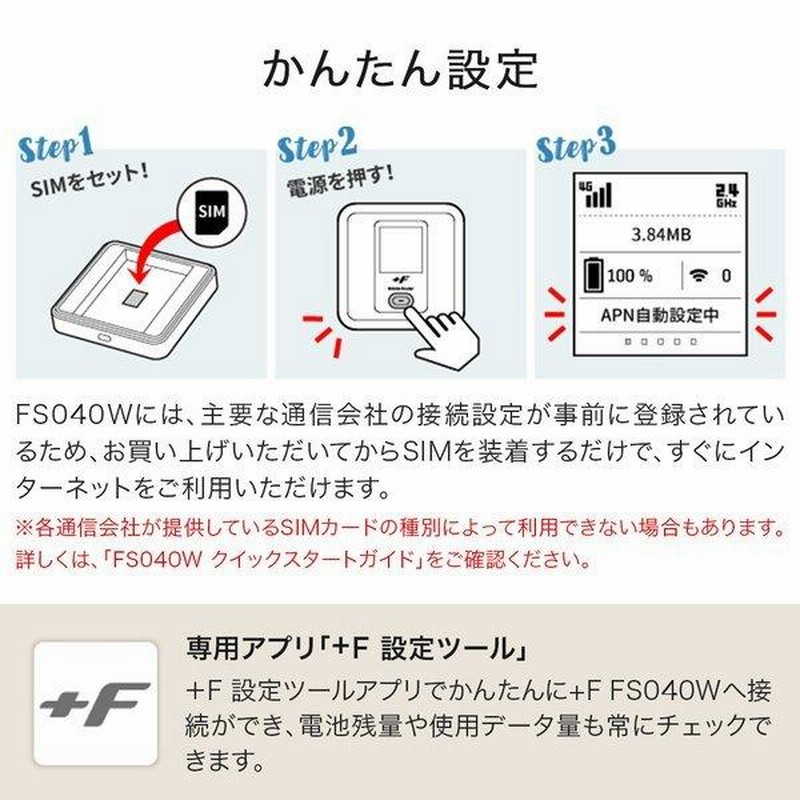 500円クーポン配布中 富士ソフト Fs040w 新品 モバイル Wi-Fi ルーター