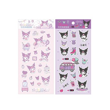 三麗鷗 酷洛米 日式和紙貼紙-粉/紫