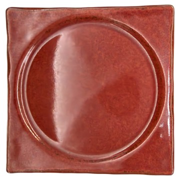 赤鐵砂正角皿 日本製 XL10043-47 1個  22 x 5cm  紅色