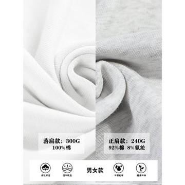 GCHCANIME可愛企鵝刺繡純棉短袖男情侶半袖美式重磅正肩T恤女上衣