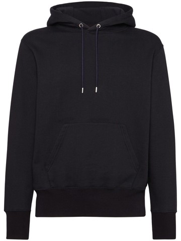 Ferragamo - stripe-detailing cotton hoodie - men - Cotton/Cotton - L - Black