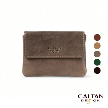 【CALTAN】真皮/零錢包 | 簡約扣式零錢包-075206_五色