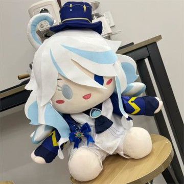 原創芙寧那屬性棉花娃娃40cm坐姿水神卡洛斯正義之神溫迪酷帥換裝