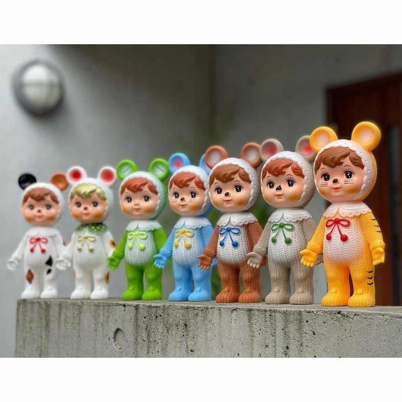 昭和レトロ　ソフビ　なかよしどうぶつ　ペットちゃん　おもちゃ なかよし チャーミーちゃん アニマルシリーズ ネズミ くま耳帽子