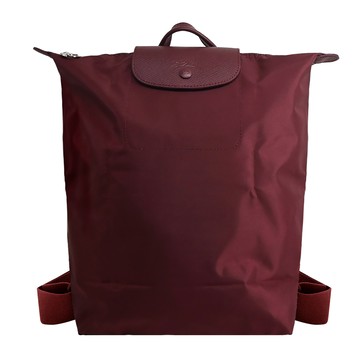 LONGCHAMP LE PLIAGE ONE系列尼龍單色摺疊後背包(中/酒紅)