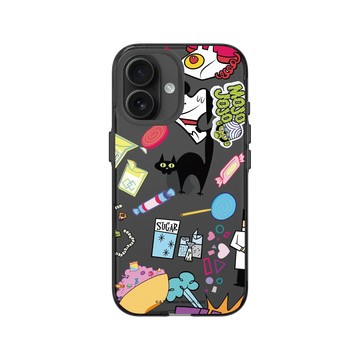 iPhone 16 Clear (相機按鈕) 酷墨灰 - The Powerpuff Girls 飛天小女警 - 貼紙款