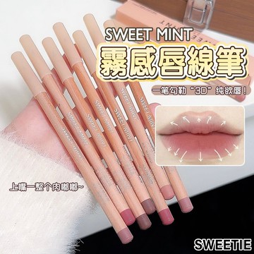 【台灣隔日到貨】霧感唇線筆 SWEET MINT 木桿唇線筆 自然持久 勾勒唇線 啞光霧色 唇筆 口紅筆 口紅 美妝