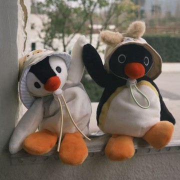 🐧WBP免運🐧正版限量 山莫Pingu企鵝豆袋公仔娃娃 企鵝家族安撫減壓捏捏樂玩具 企鵝吊飾鑰匙圈 毛絨捏捏樂 企鵝家族