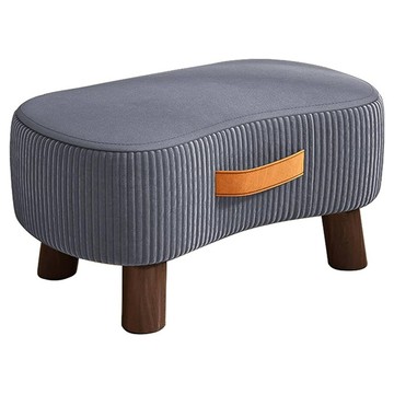 德利生活 軟包手提小矮凳 深灰 舒適坐感 小巧不佔空間  1入