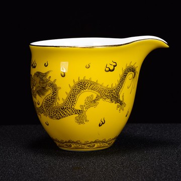 白瓷龍鳳呈祥茶海公道杯青花瓷分茶器心經均杯陶瓷功夫茶具釉下彩1入