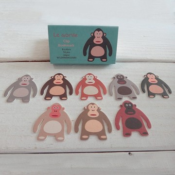 迴紋針-金剛-猴子-環保紙書籤