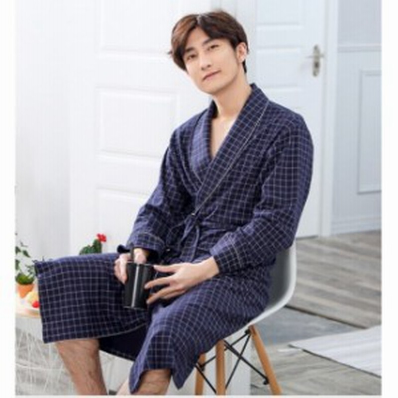 メンズ 長袖 浴衣 ロング 和服 着物 ガウン ルームウェア 男性 バスローブ 部屋着 温泉 カーディガン 寝巻き リラックス 通販 Lineポイント最大1 0 Get Lineショッピング