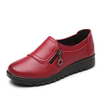 【JP Queen New York】時尚四季女士簡約素色坡跟柔軟休閒鞋(3色可選)