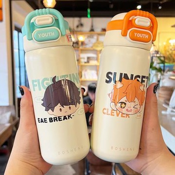 排球少年周邊保溫杯日向翔陽孤爪研磨水杯初中學生二次元便攜杯子