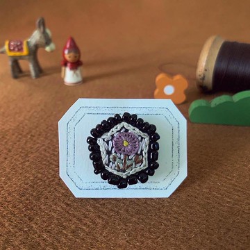 迷你花花圖鑑 刺繡耳針