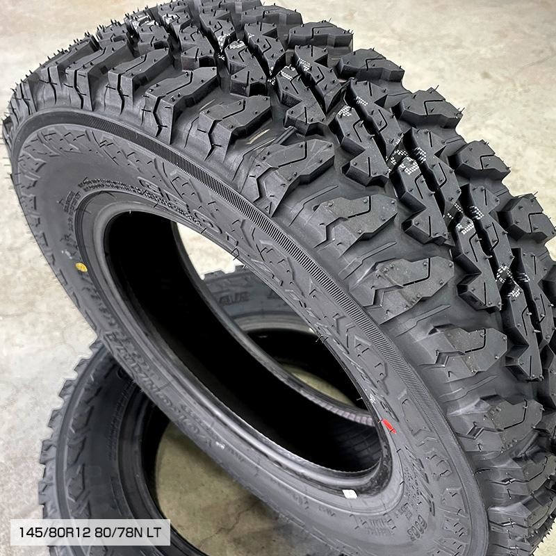 ジオランダー MT G003 145/80R12 LT マッドバーン XR-800M 12×4.0 ブラック リムポリッシュ 12インチ ハイゼット  タイヤホイールセット 4本セット YOKOHAMA M/T | LINEショッピング