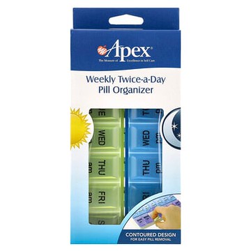 Apex, 每日兩次一周裝方劑盒，1個方劑片方劑盒