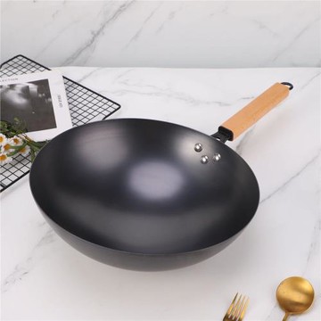 老式鐵鍋家用無涂層炒鍋不粘鍋燃氣灶專用傳統炒菜鍋