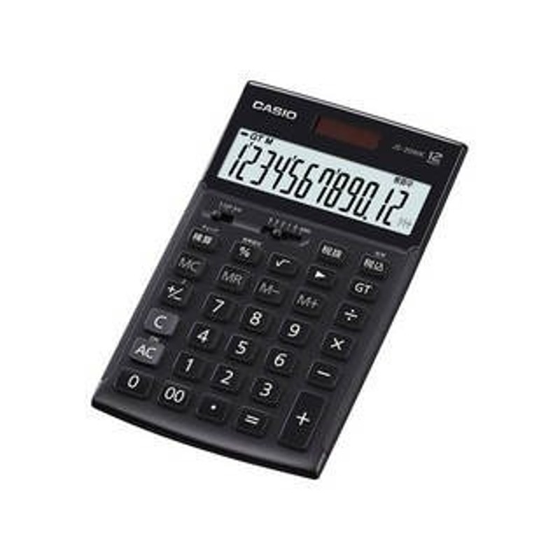 CASIO/カシオ計算機 実務電卓 12桁 ジャストタイプ 検算機能付き ブリスターパッケージ JS-20WK-MBK 通販  LINEポイント最大GET | LINEショッピング