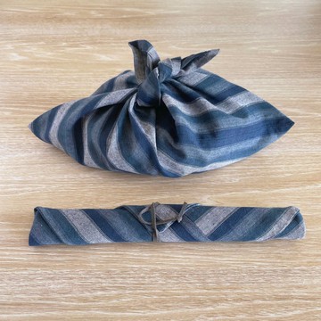 [線上限定]三河木紋便當袋組 東袋+筷子袋 三河木紋勝尾島