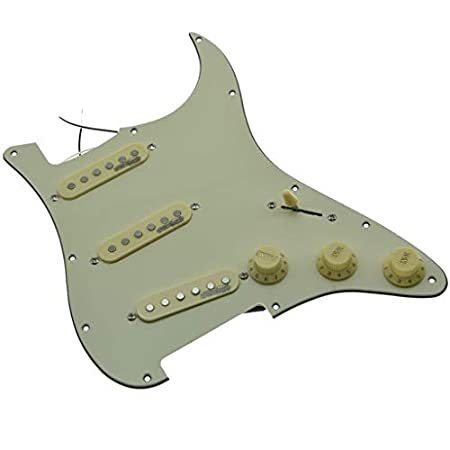 KAISH Aged White Loaded Electric Guitar Pickguard Prewired Pickguard with W